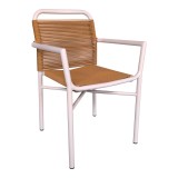 Cumpara ieftin Scaun de grădină Clutch Alb 55x56x80 cm