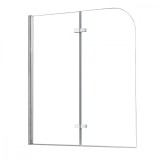 Paravan Baie Alor 120x140 cm, Sticla Securizata 6mm, Profil Aliaj Zinc, Transparent