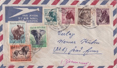 FILATELIE TEMATICA - PLIC AFRICA DE SUD TEMATICA FAUNA AIRMAIL foto