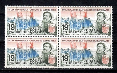 Spania 1980 - Buenos Aires - 400 de ani de existentă, Bloc de 4, MNH foto