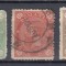 1890/91 LP 47 CAROL I CIFRA IN 4 COLTURI FARA FILIGRAN SERIE STAMPILATA