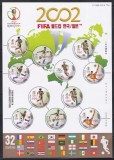 Coreea de Sud 2002 - Cupa Mondială de Fotbal - Coreea de Sud și Japonia, Bloc, Marime extra, MNH