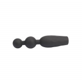 Bile Anale Cu Vibratii Booty Beads, Negru, 13 cm
