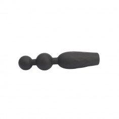 Bile Anale Cu Vibratii Booty Beads, Negru, 13 cm