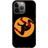 Husa compatibila cu Apple iPhone 12, iPhone 12 Pro model Spiderman Swing, Silicon, TPU, Viceversa, Transparent, Carcasa