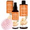 Pachet produse tricologice pt par cu extract de ghimbir, lotiune, sampon si instrument de masaj