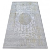 Covor acril Valencia 2328 Ornament gri deschis si muştar, 80x150 cm