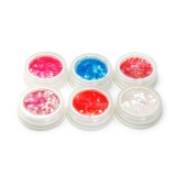 Set 6 decoratiuni, Stele multicolore pentru unghii
