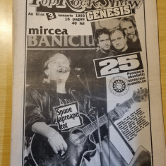 Pop rock & show ianuarie 1993-mircea baniciu,jazz dan mandrila,genesis,beatles