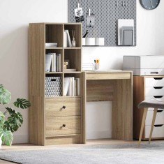 vidaXL Birou cu spațiu de depozitare cu sertar 2 pcs Stejar Sonoma 3337299