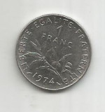 (No3) moneda-FRANTA-1FRANC 1974, Europa