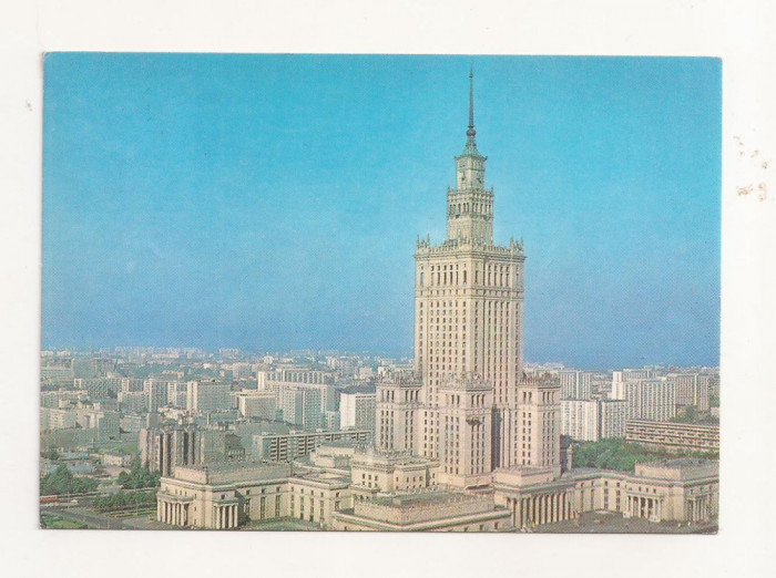 FA38-Carte Postala- POLONIA - Varsovia. palac Kulturi i Nauki, circulat 1975