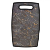 Tocător Plastic, Model Marmură, Negru, 37x23cm, Potrivit pentru Mașina de Spălat Vase, Oem
