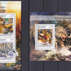 DB1 Fauna Africana Mozambic Feline Lei Tigri MS + SS MNH