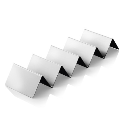 Suport inox cu 4 compartimente, pentru taco, 35x10 cm foto