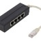 Adaptor Splitter RJ45 4 Porturi Negru