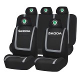 Set Huse Scaune Universale Compatibile cu Skoda &ndash; Negru/Gri