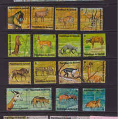 151-Burundi 1975-Fauna africana-serie de 24 timbre stampilate