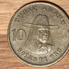 Peru - moneda de colectie exotica - 10 soles de oro 1979 - superba !