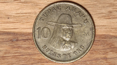 Peru - moneda de colectie exotica - 10 soles de oro 1979 - superba ! foto