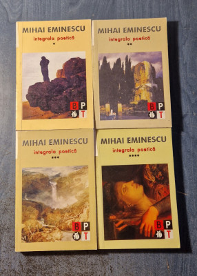 Integrala poetica Mihai Eminescu editie ingrijita de Alexandru Spanu 4 volume foto
