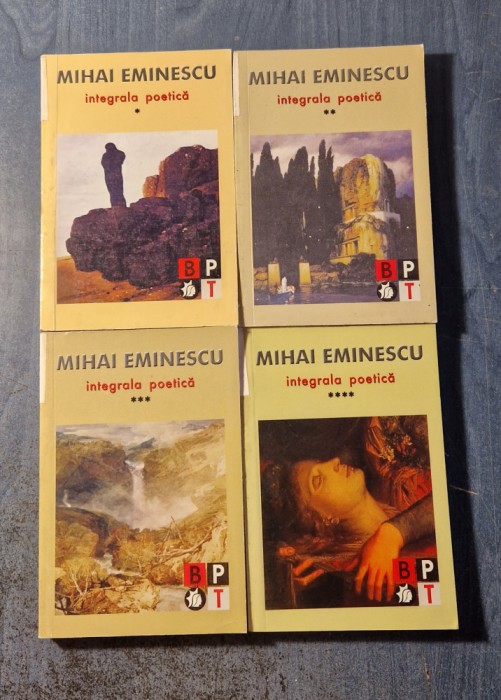 Integrala poetica Mihai Eminescu editie ingrijita de Alexandru Spanu 4 volume