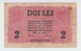 ROMANIA - 2 LEI 1917 , BGR , B1.182