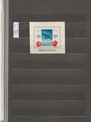 ROMANIA 1946 LP 196 - 1 MAI ZIUA MUNCII COLITA MNH NESTAMPILATA foto