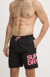 Superdry pantaloni scurti de baie culoarea negru