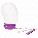 Kink Collar &amp; Gag-Zgardă cu Lesă 65 cm cu Restricții Violet
