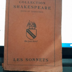 LES SONNETS - COLLECTION SHAKESPEARE (CARTE IN LIMBA FRANCEZA)