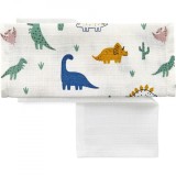 Cumpara ieftin Set 4 prosopele din muselina 25x29 cm BabyJem (Model: Inele colorate)