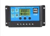 Regulator Solar PWM 30A, 12V/24V, 2xUSB, LCD - Controler Incarcare Panou Solar, Protectie Suprasarcină, Compensare Temperatura