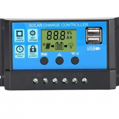 Regulator Controler Solar PWM 30A, 12V24V, 2 X USB Si LCD