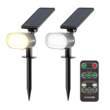 Cumpara ieftin Set 2 lampi solare Novostella Inteligente, 105 lm, lumina rece si calda, telecomanda inclusa