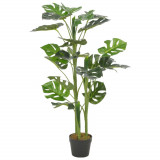 Planta artificiala Monstera cu ghiveci, verde, 100 cm GartenMobel Dekor, vidaXL