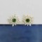 Cercei Argint 925 model FLOARE EMERALD Verde placati cu aur 14K cod ARG409C
