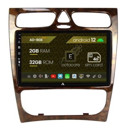 Navigatie Benz C Class (W203) (2002-2004), Android 12, E-Octacore 2GB RAM + 32GB ROM, 9 Inch - AD-BGE9002+AD-BGRKIT416V3 foto