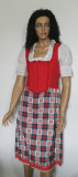 Dirndl rochie traditionala bavareza, 44, Rosu
