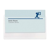 Cumpara ieftin Buzunar autoadeziv vertical pentru carti vizita 95 x 60 10 bucati/set 3L Office