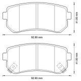 Placute frana Hyundai Accent 3 (Mc), I10 (Pa), I20 (Pb, Pbt), I30 (Fd), Ix20 (Jc), Ix35 (Lm, El, Elh); Kia CeeD (Ed), Picanto (Ta), Pro CeeD (Ed), Ri
