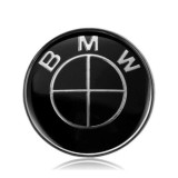 Emblema BMW capota/portbagaj 82mm negru+negru