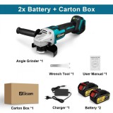Polizor unghiular, 125mm, motor fara perii, set cu 2 baterii, 18V