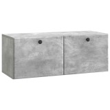 vidaXL Oglindă TV montată pe perete Gri Beton 78,5 x 31 x 30 cm 899228
