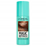 Spray Instant de Par L&#039;Oreal Paris Magic Retouch 6 Mahogany Brown, 75 ml, Spray pentru Mascarea Radacinilor Crescute, Spray Camuflare Radacini, Spray