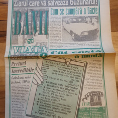 ziarul banii si viata 24-30 ianuarie 1994 - anul 1,nr,1-prima aparitie