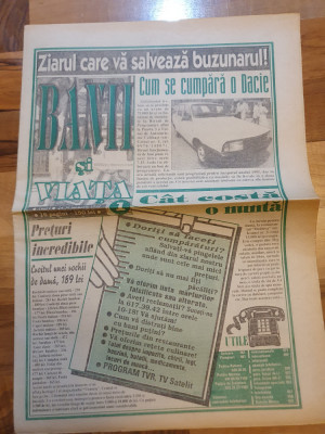 ziarul banii si viata 24-30 ianuarie 1994 - anul 1,nr,1-prima aparitie foto