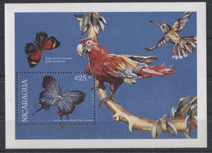 NICARAGUA 1999 FAUNA INSECTE FLUTURI