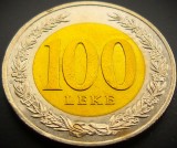 Moneda bimetal 100 LEKE - ALBANIA, anul 2020 * cod 2392