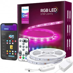 Banda LED Govee H6154 RGB, Sincronizare Muzica, Wifi si Bluetooth 15m, Telecomanda, Alexa , Google Asistant foto